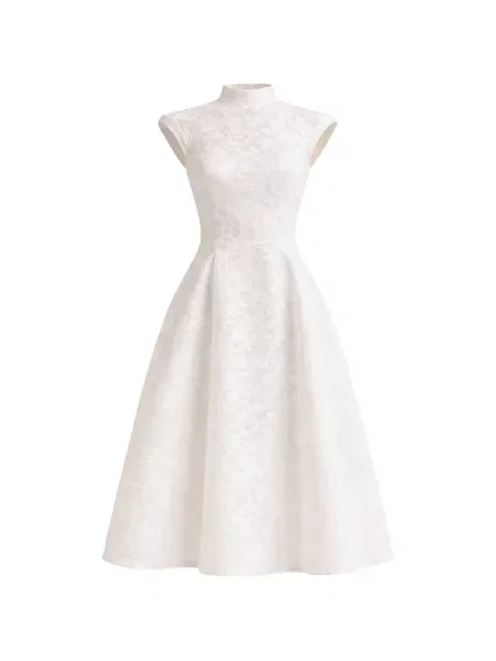 Rochie Gemy Maalouf din dantelă alb