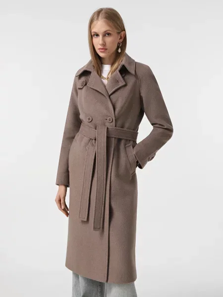 Вовняне Пальто Danna бежевий