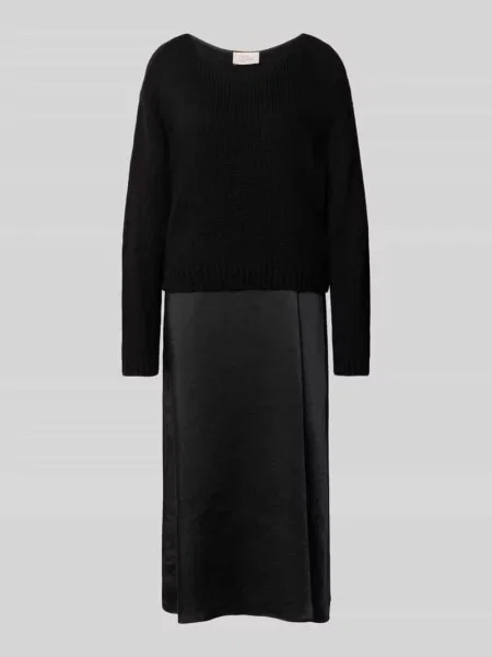 Sukienka midi z efektem dwóch warstw Robe Légère czarna