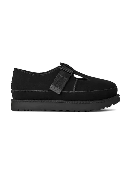 UGG velúr félcipő Goldenstar Mary Jane platformos fekete