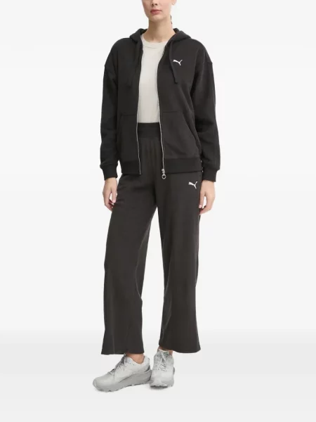 Hanorac cu glugă Puma cu broderie negru