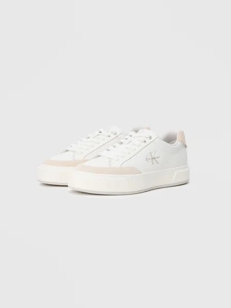 Sneakers Calvin Klein Basket Cupsole Laceup Lth Mix alb