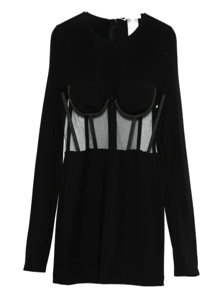 Rochie mini Nensi Dojaka plasă de costum negru