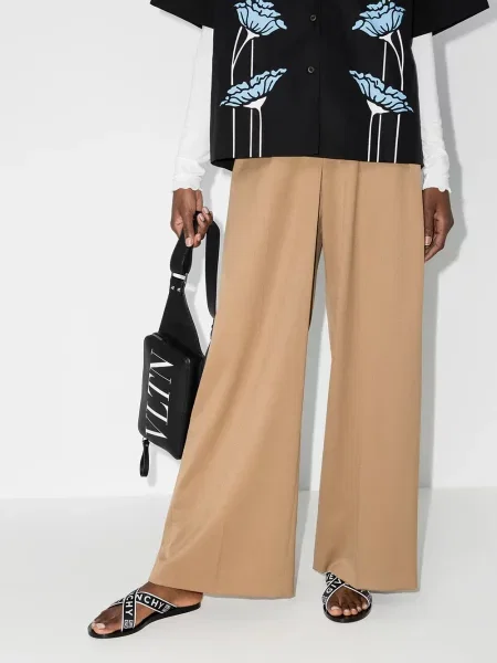 Sandale Givenchy fără toc cu bretele cu autograf negru