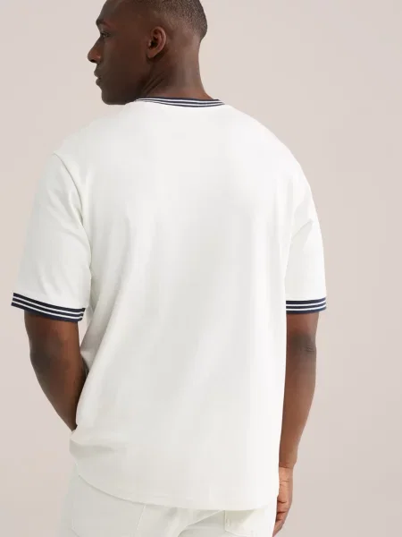 WE Fashion Tricou negru alb