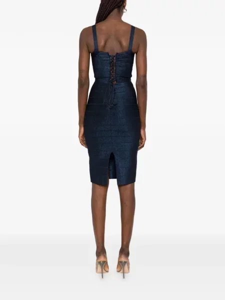 Sukienka mini Hervé Léger niebieska