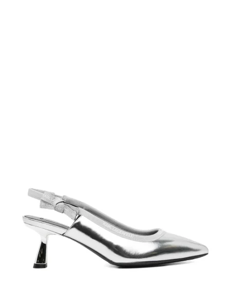 Pantofi cu toc Karl Lagerfeld argintiu