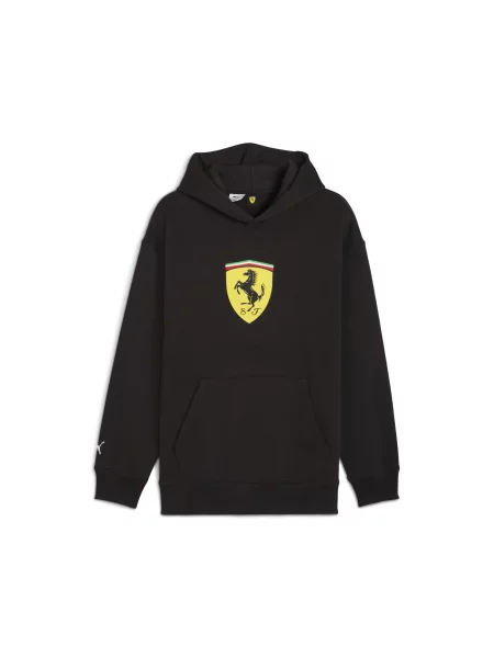 Bluza z kapturem Scuderia Ferrari Sportswear Shield czarna