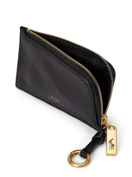 Kožená peněženka Polo Ralph Lauren černá