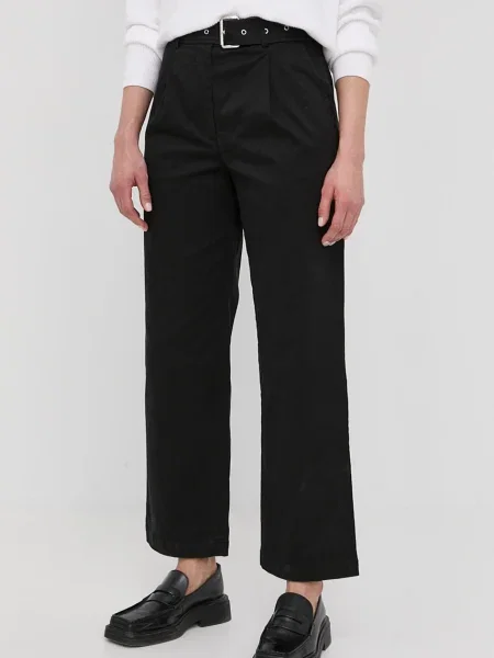 MICHAEL Michael Kors pantaloni femei lat high waist negru