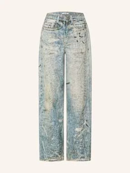 Gestuz Jeansy Wide Leg Gzcornelia blau niebieskie