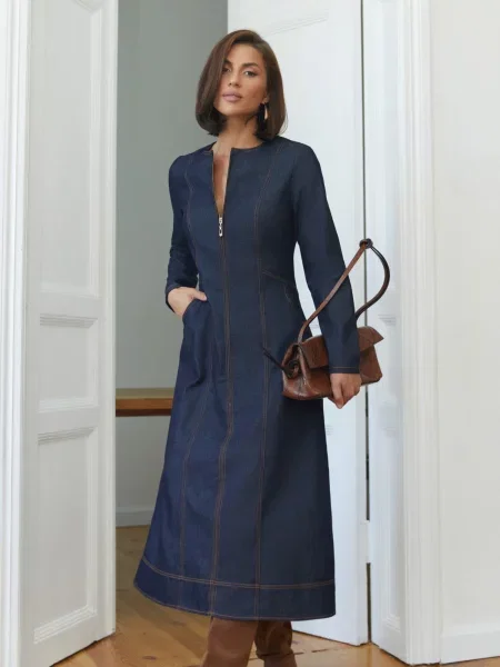 Сукні Dressa темно-синій бавовна/поліестер/еластан синя