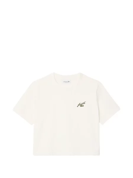 Decupat tricou Lacoste cu aplicații