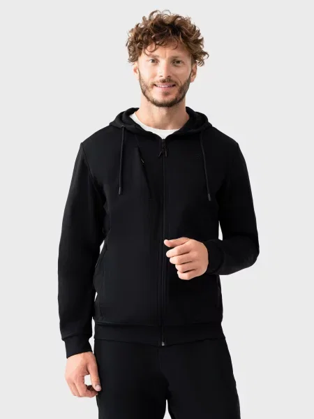 Спортивна кофта AVECS бавовна/поліестер чорний