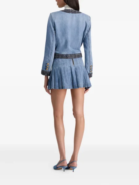 Geacă de blugi Alice + Olivia din tweed albastru