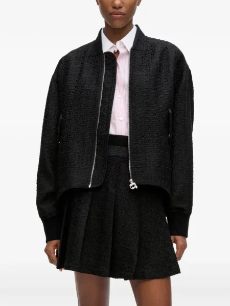 Bouclé geacă bomber Karl Lagerfeld negru