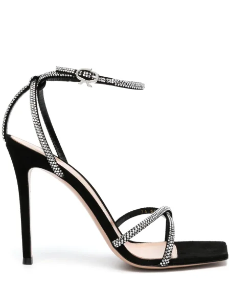 Sandale Gianvito Rossi din piele de căprioară negru