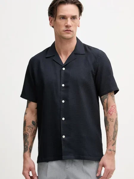 Lindbergh košulja za muškarce od pamuka plava