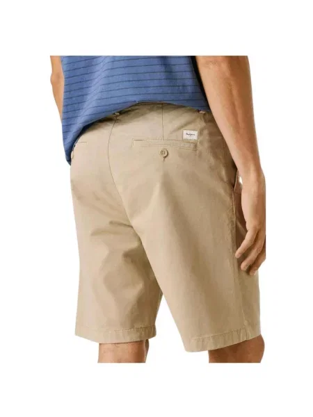 Džínové šortky Pepe Jeans béžové