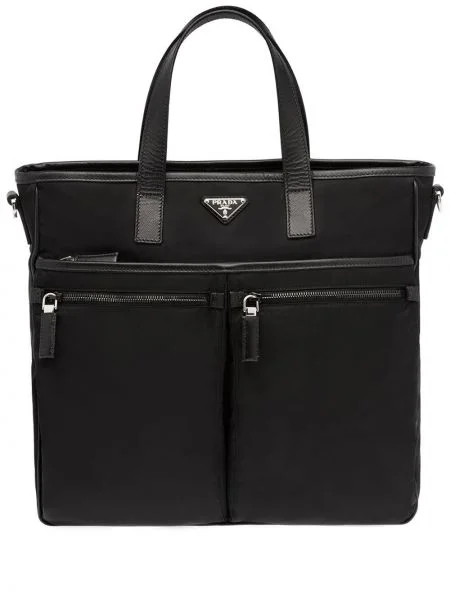 Geantă Prada cu autograf negru