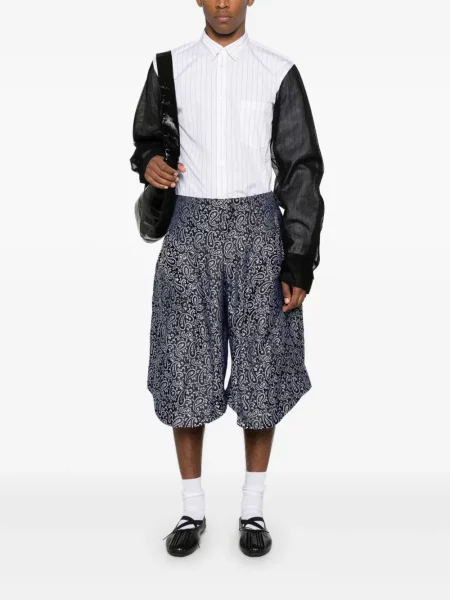 Жакардови шорти Comme Des Garçons Homme Plus с пейсли десен черно