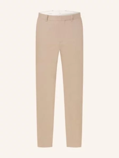 Calvin Klein Spodnie Chino Slim Fit Z Lnu beige beżowe