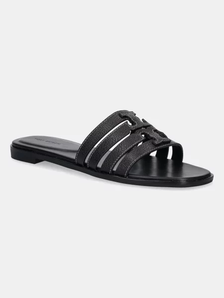 Tory Burch șlapi de piele Ines Cage Slide negru