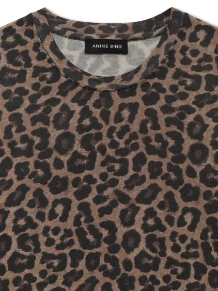 Tricou Anine Bing cu imagine cu model leopard maro