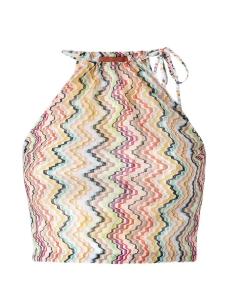 Top Missoni cu gât halter
