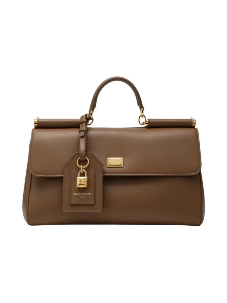 Torebka Dolce And Gabbana skórzana brązowa