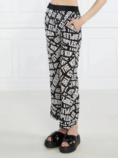 The Kooples De mătase pantaloni | Straight fit negru