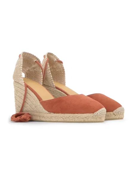 Espadryle Castaner skórzane czerwone