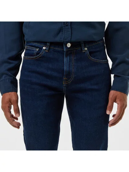 Lacoste Jeansy Slim Fit Ciemnoniebieskie niebieski