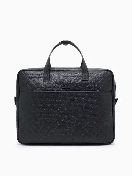 Кожаная сумка Emporio Armani черная