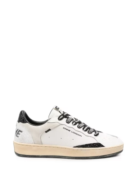 Sneakerși Crime London din piele alb
