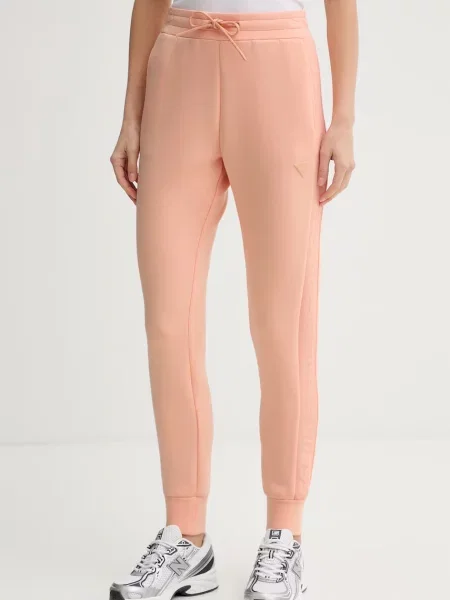 Guess spodnie dresowe ALLIE pomarańczowe