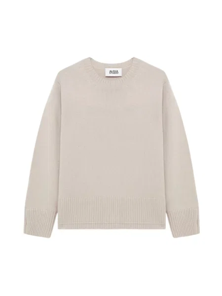 Sweter Alpha Studio wełniany beżowy