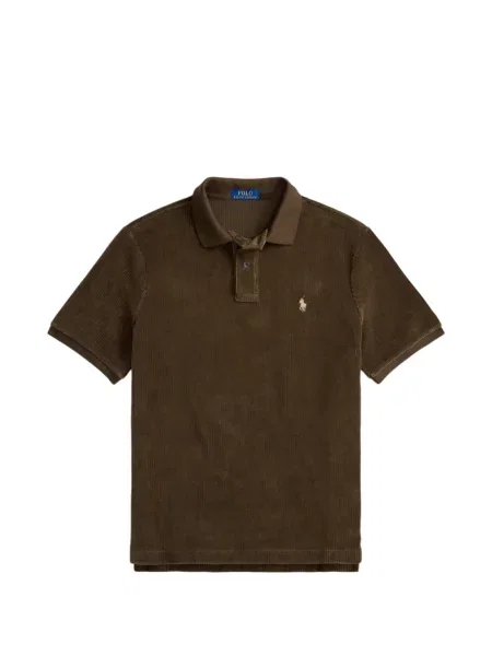 Tricou polo Polo Ralph Lauren de catifea cord clasic maro