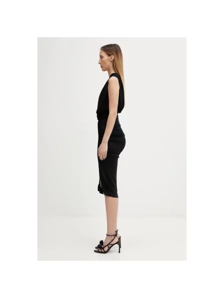 Rick Owens Lilies sukienka asymetryczna z wiskozą Avra czarna