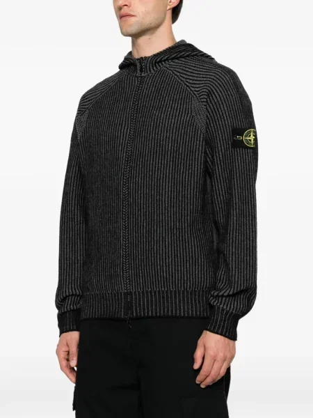 Πλεκτή ζακέτα Stone Island πέτρες μαύρο