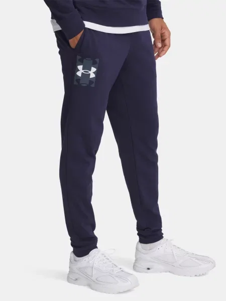 Pantaloni de trening Under Armour din material terry cu autograf