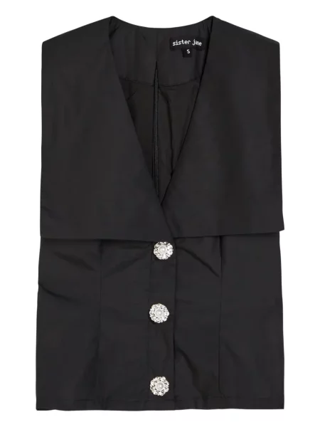 Kołnierzykowy kamizelka Sister Jane czarna