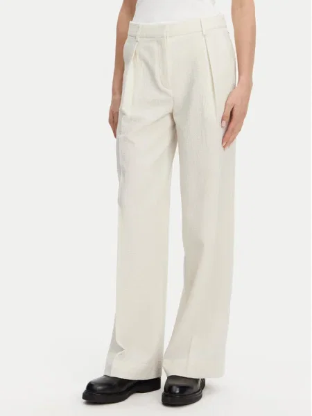 Calvin Klein Pantaloni palazzo Wide Leg bej