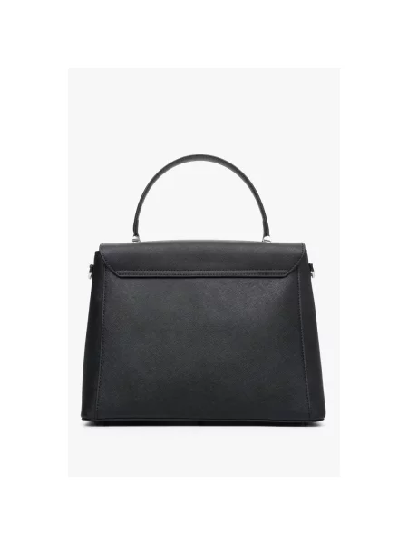 Сумка-трапеція шкіряна Cromia Perla чорна