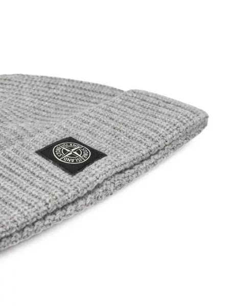 Căciulă Stone Island tricotate cu strasuri gri