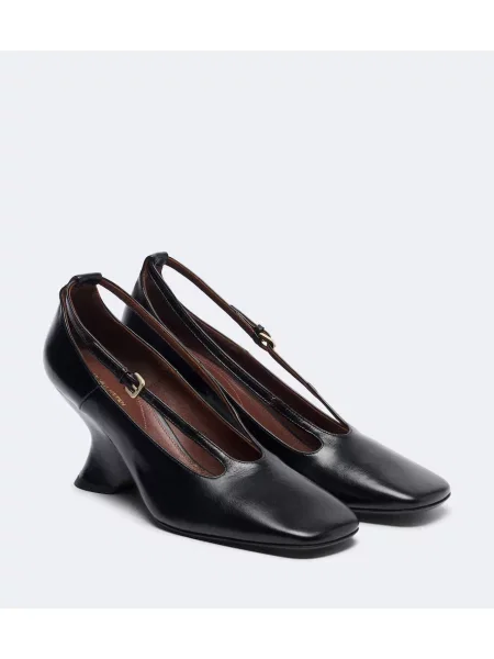 Pantofi cu toc Dries Van Noten din piele negru