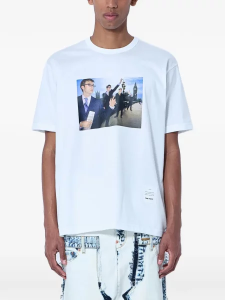 Tricou Junya Watanabe Man cu imagine alb