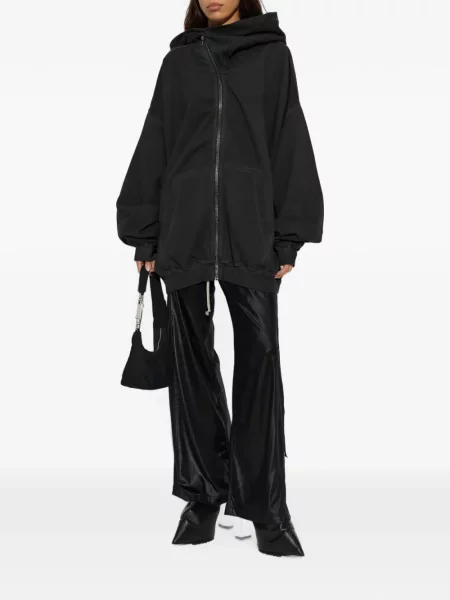 Hanorac cu glugă Rick Owens Drkshdw asimetric negru