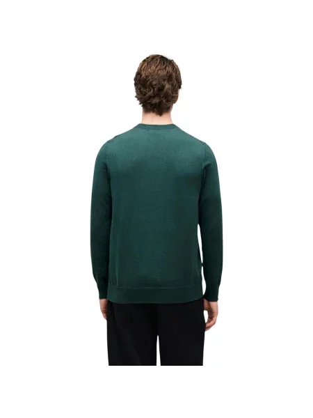 Sveter Lyle & Scott z merina s okrúhlym výstrihom zelená