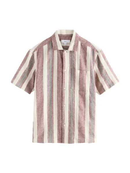 Next Košile režná olivová / melounová modrá